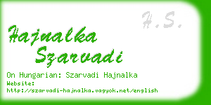 hajnalka szarvadi business card